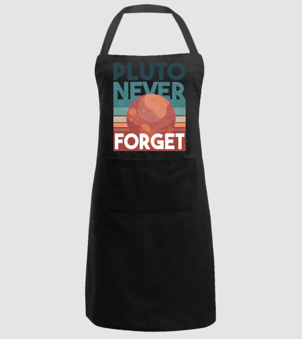 Pluto never forget model negru pe tricou