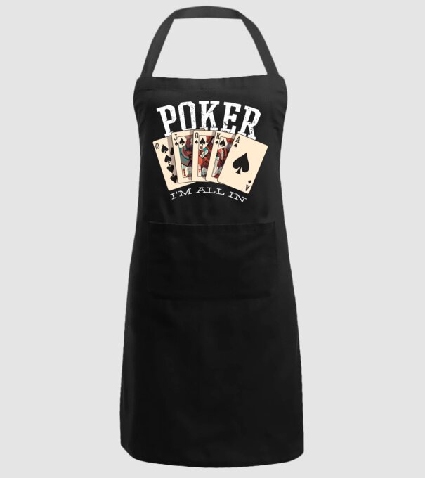 Poker All in model negru pe tricou
