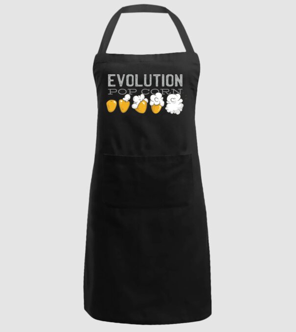 Evoluție Popcorn model negru pe tricou