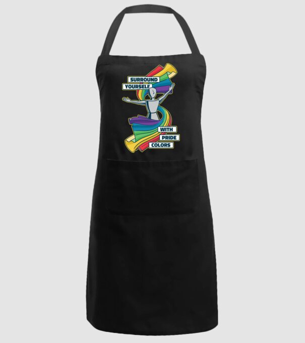 Pride cu curcubeu model negru pe tricou