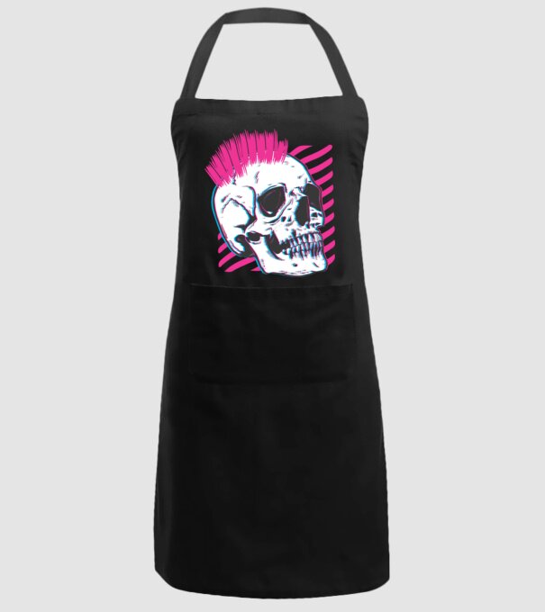 Craniu Punk model negru pe tricou