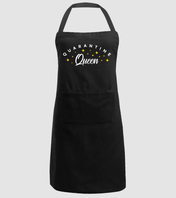 Quarantine queen model negru pe tricou