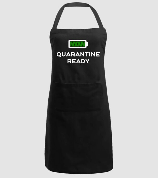 Quarantine ready model negru pe tricou