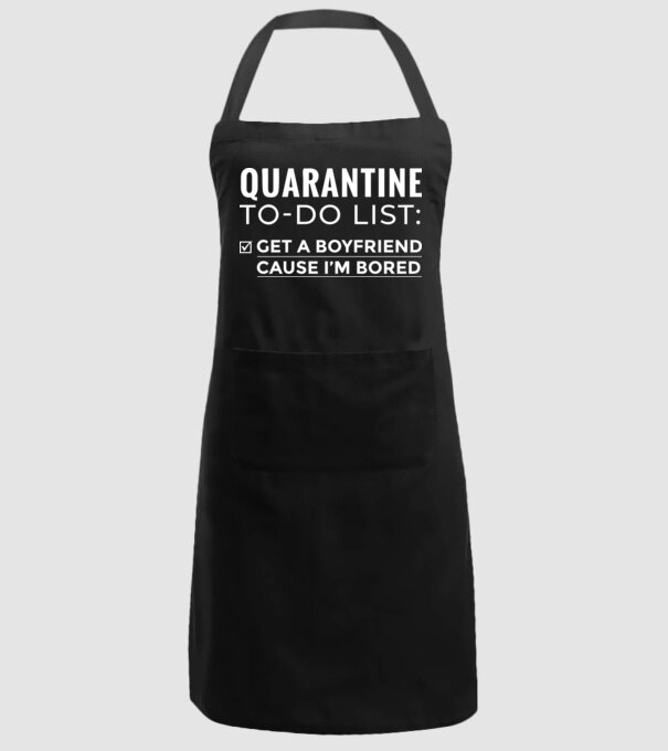 Quarantine to do list model negru pe tricou