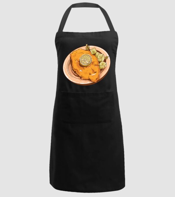 Șnițel vienez Wiener Schnitzel model negru pe tricou