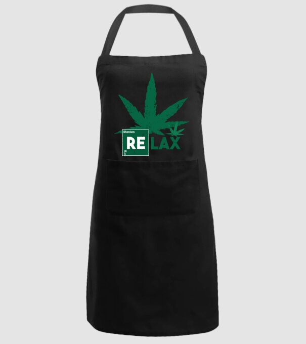 Relax Cannabis model negru pe tricou