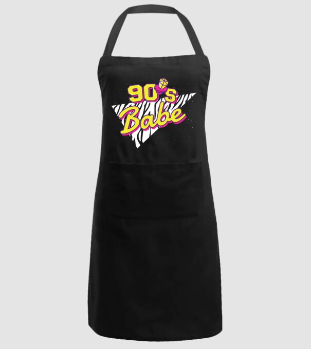Retro 90s Babe model negru pe tricou