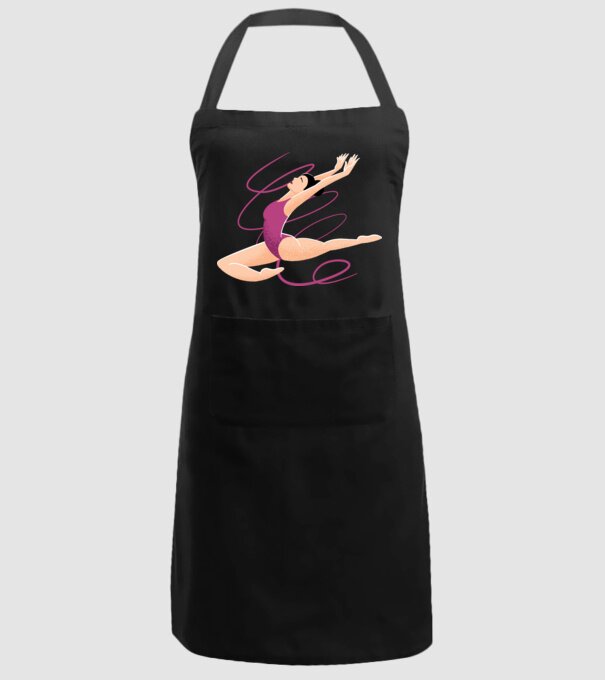Gimnastică ritmică model negru pe tricou