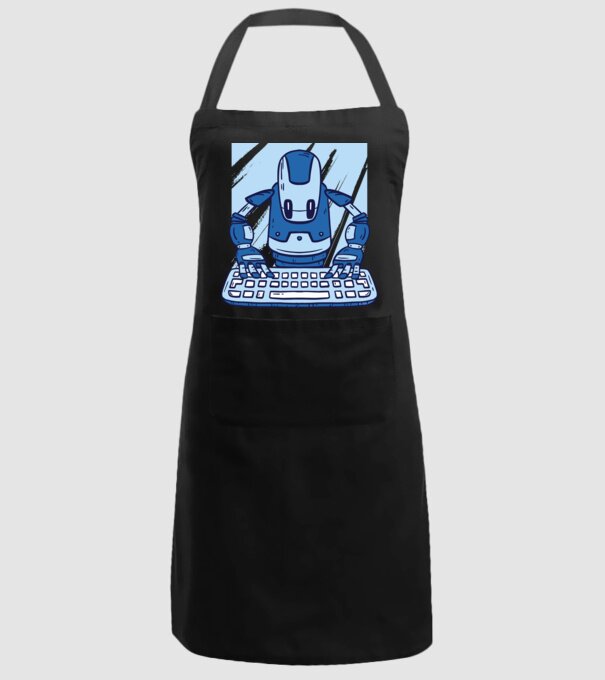 Automatizare robot model negru pe tricou