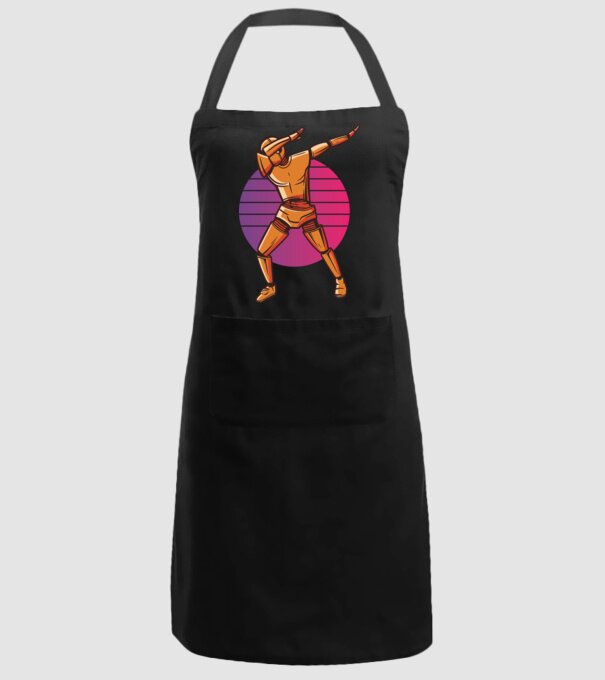 Robot DAB model negru pe tricou