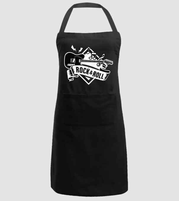Rock & Roll chitară model negru pe tricou