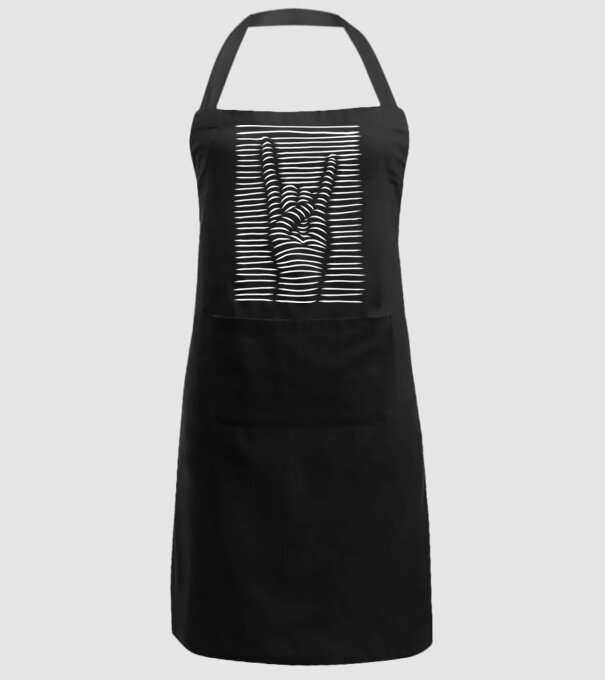 Mână Rocker model negru pe tricou