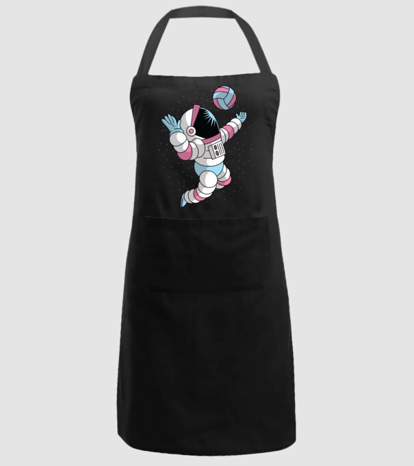 Astronaut voleibalist model negru pe tricou
