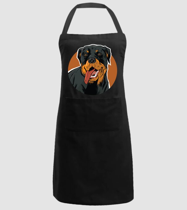 Tricou cu Câine Rottweiler model negru pe tricou