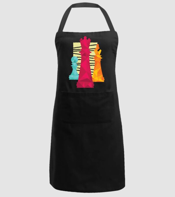 Piese Șah model negru pe tricou