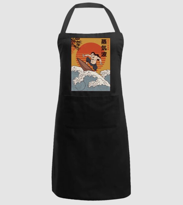 Samurai Surf model negru pe tricou