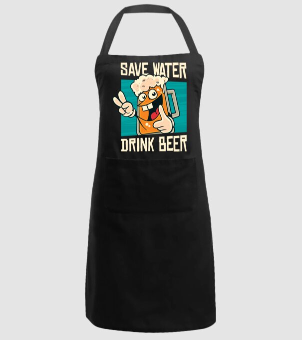 Save water, drink beer tricou amuzant bere model negru pe tricou