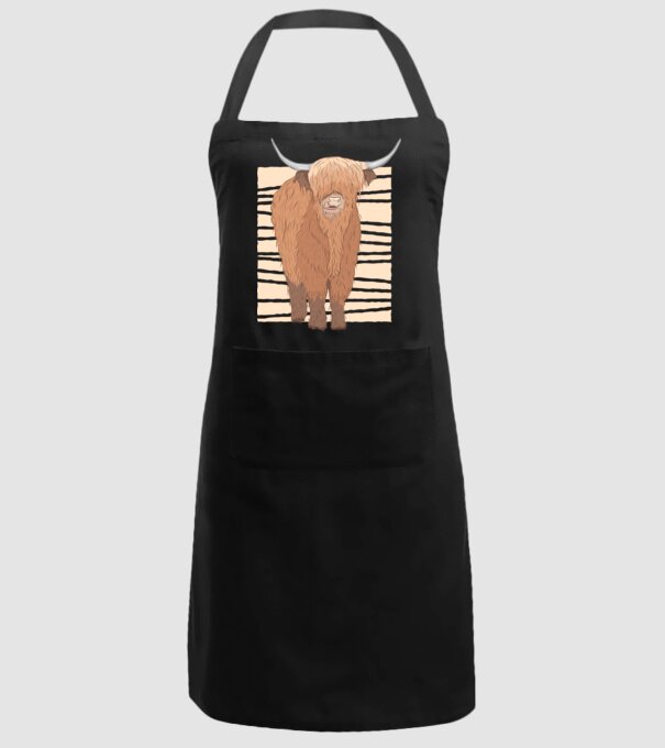 Vită scoțiană model negru pe tricou
