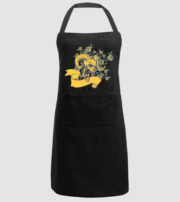 Skull with Roses model negru pe tricou
