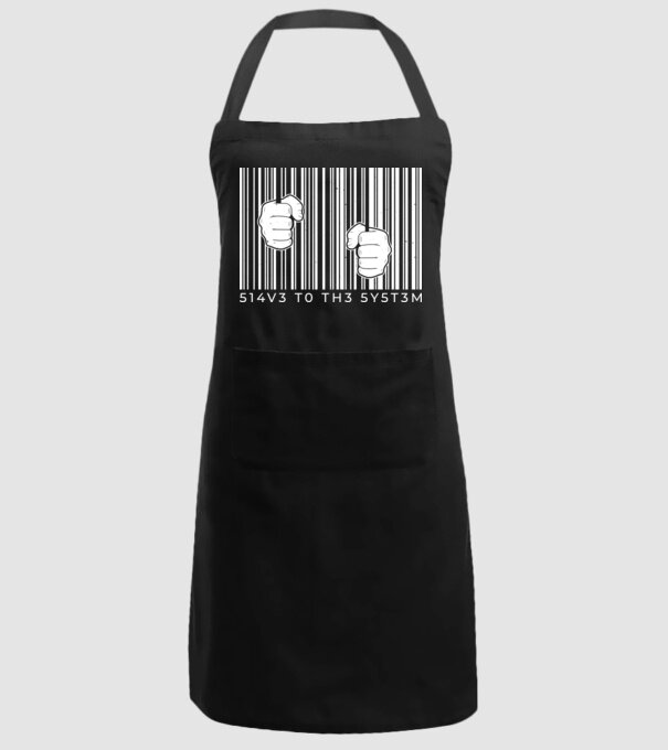 Slave to the system - Sclav al sistemului model negru pe tricou