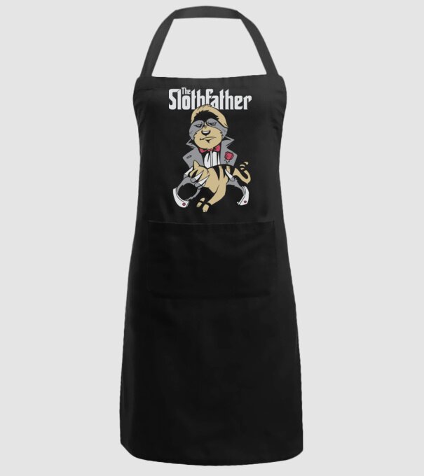 Slothfather - Naș Leneș model negru pe tricou