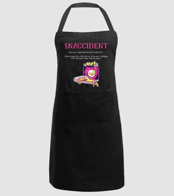 Snaccident model negru pe tricou