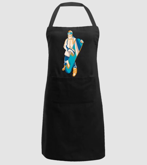 Snowboarder model negru pe tricou