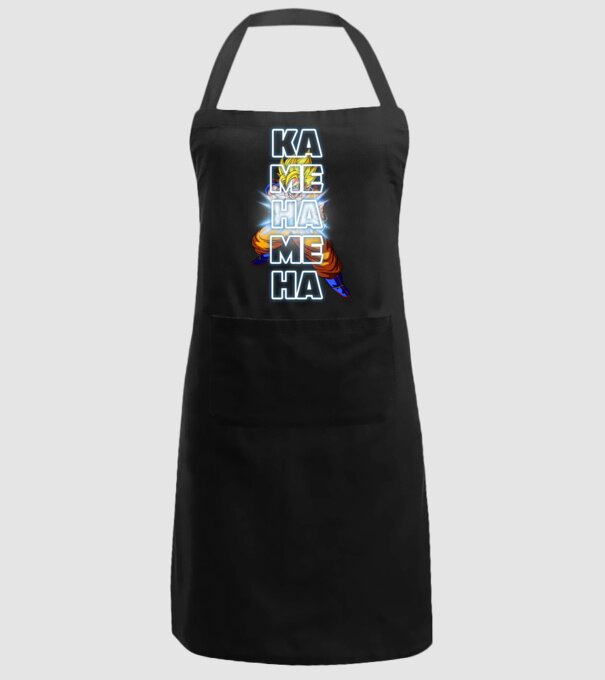 Son Goku Kamehameha model negru pe tricou