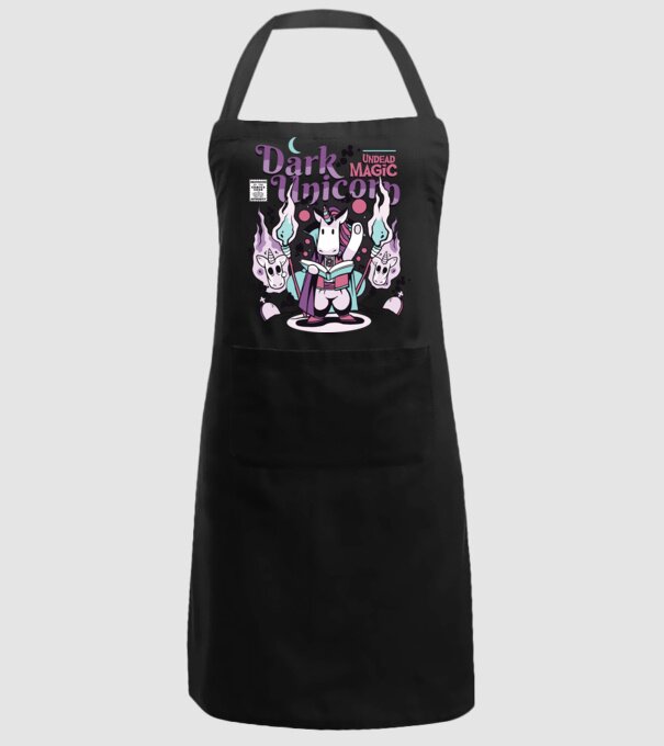 Magie neagră Unicorn model negru pe tricou