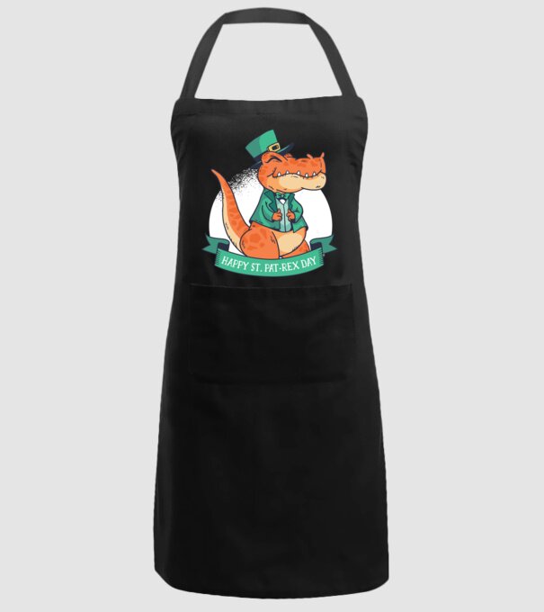 Dinozaur Sfântul Patrick model negru pe tricou