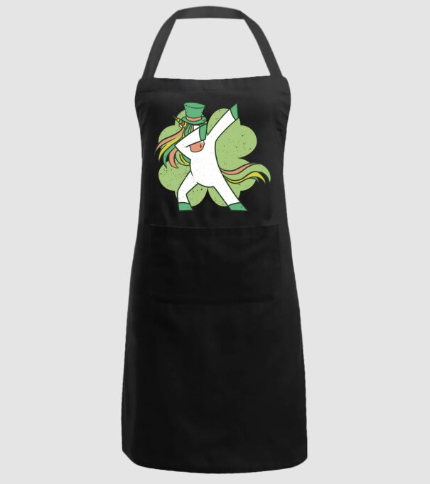 St Patrick Unicorn DAB model negru pe tricou