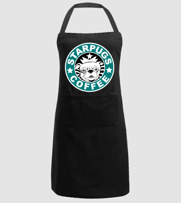 Starpugs Coffee model negru pe tricou
