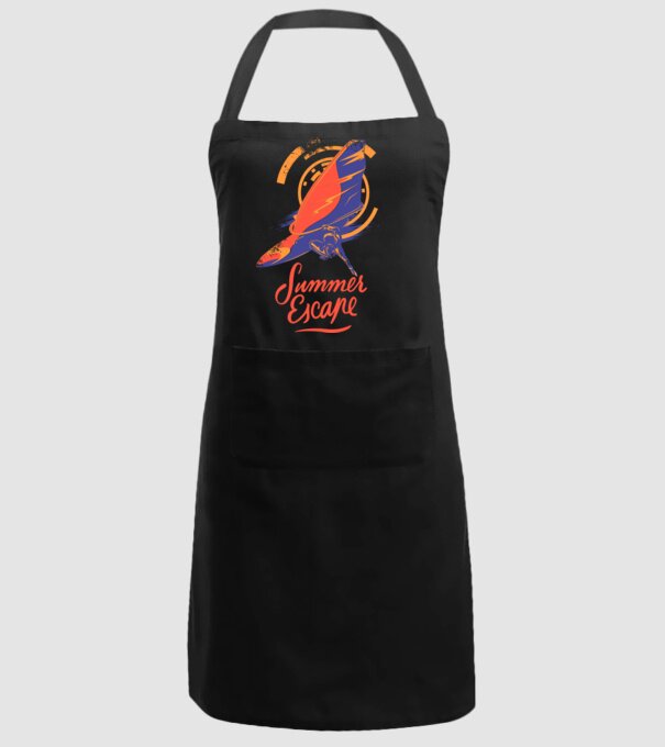 Summer escape Surf model negru pe tricou