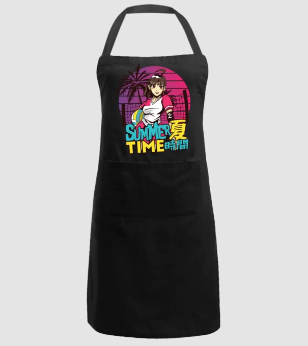 Summer Girl Anime Fată Manga model negru pe tricou