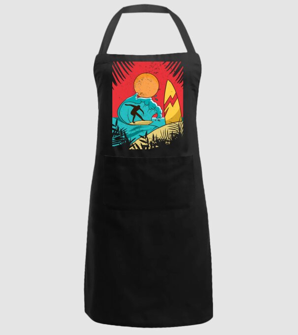 Afiș Surf model negru pe tricou