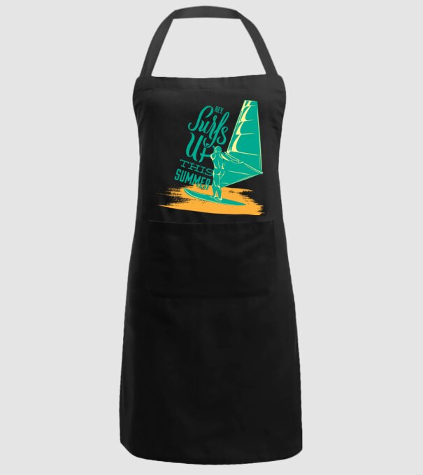 Surfs up this summer model negru pe tricou