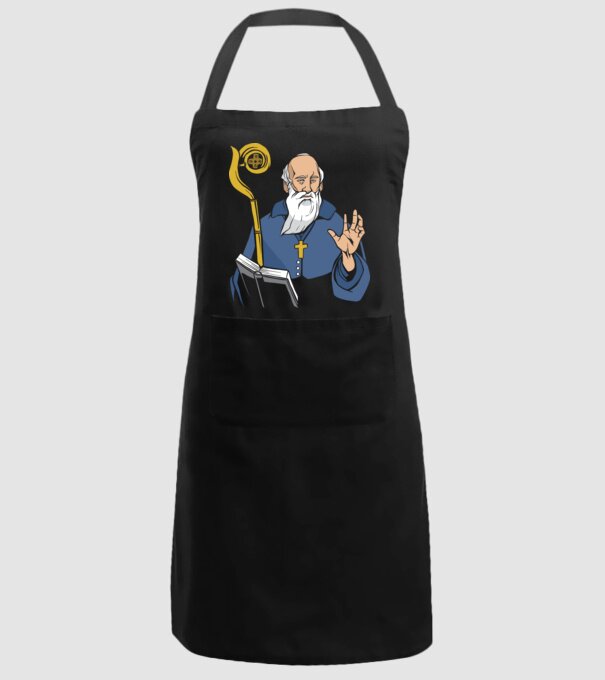 Sfântul Benedict model negru pe tricou
