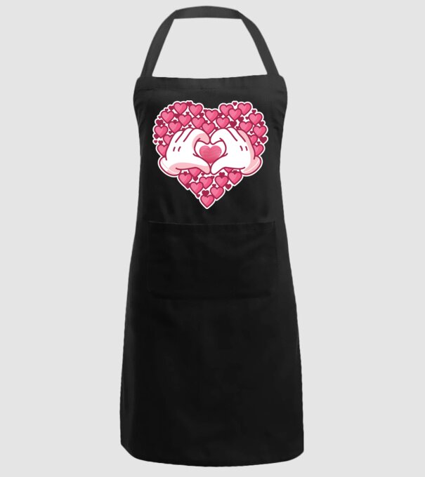 'Inimi îndrăgostite pentru Valentine''s Day' model negru pe tricou