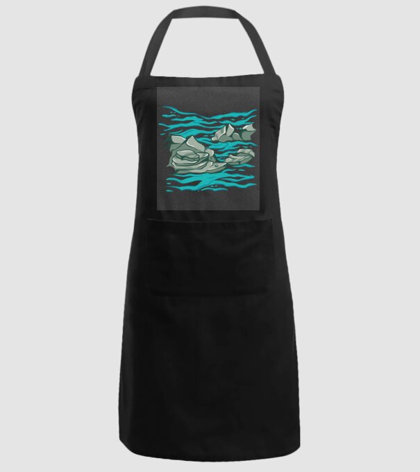 Oceanul cu Stânci model negru pe tricou