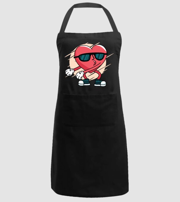 Inimă DAB Floss Heart tricou model negru pe tricou