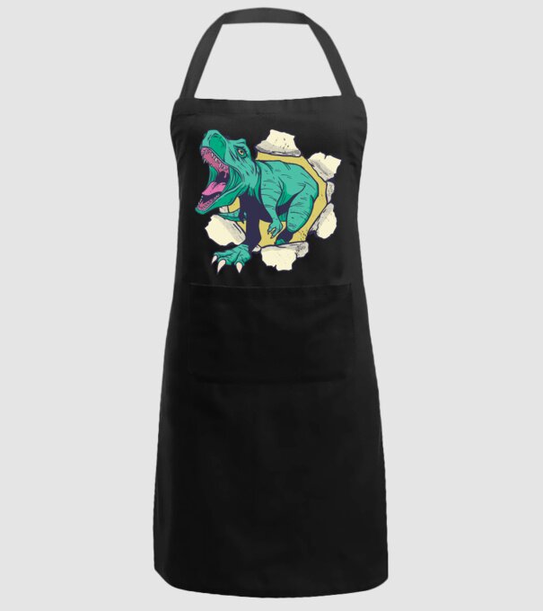 T-rex 3D model negru pe tricou