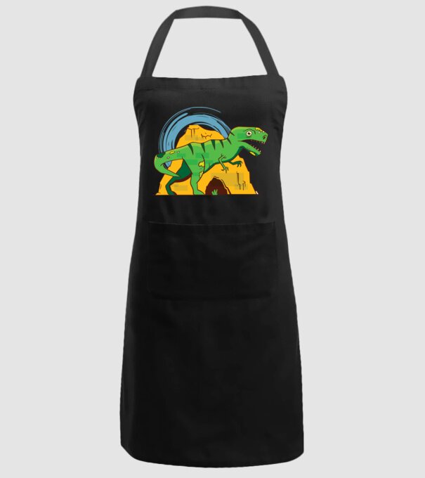 Dinozaur T-rex model negru pe tricou