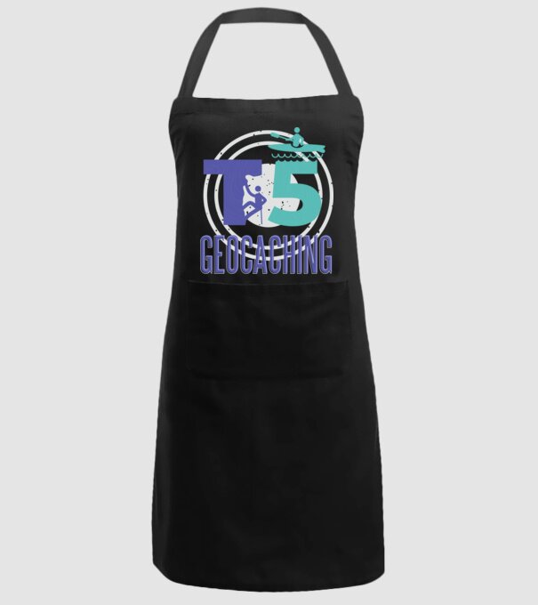 T5 Geocaching model negru pe tricou