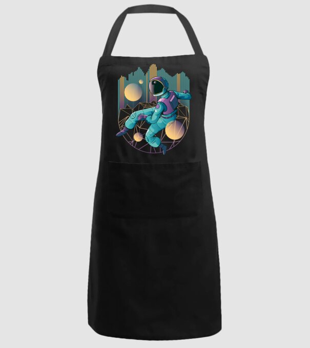 Techno Astronaut tricou astronaut model negru pe tricou