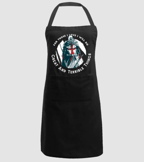 Cavaler Templier model negru pe tricou