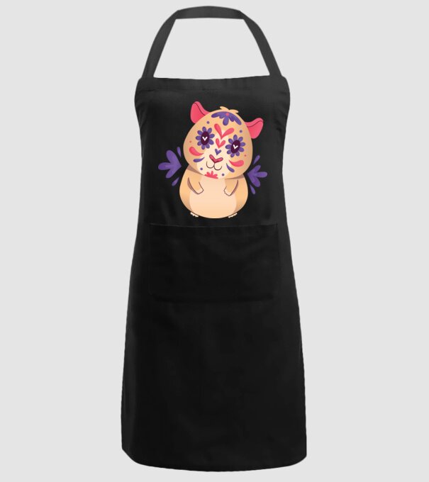 Porcușor de Guineea model negru pe tricou