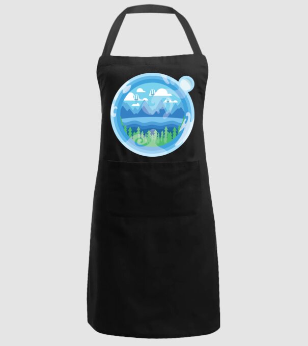 Natură model negru pe tricou