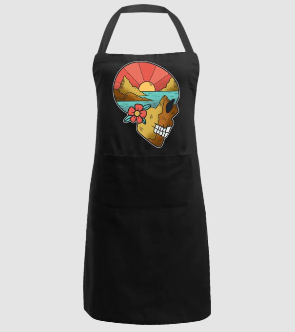 Natură Craniu model negru pe tricou