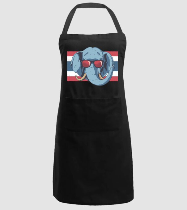 Thailanda Elefant tricou model negru pe tricou