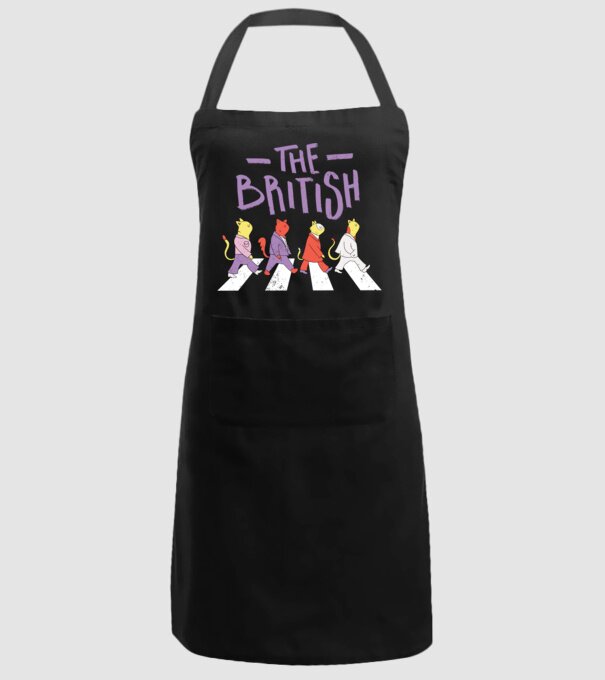 The British Pisicuțe model negru pe tricou